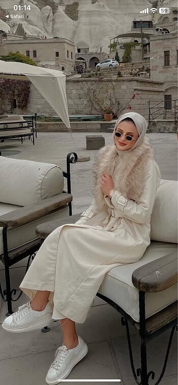 Zara Kürklü trenç kaban