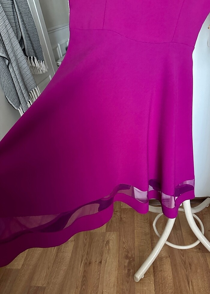 Fuşya elbise - Görsel 3
