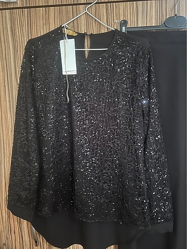 Paletli bluz etek takım . - Görsel 2