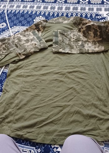 l/xl Beden haki Renk Erkek Kamuflaj Desenli Haki Uzun Kollu Gömlek