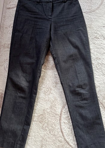 Gri Düğmeli Kadın Denim Pantolon - Görsel 2