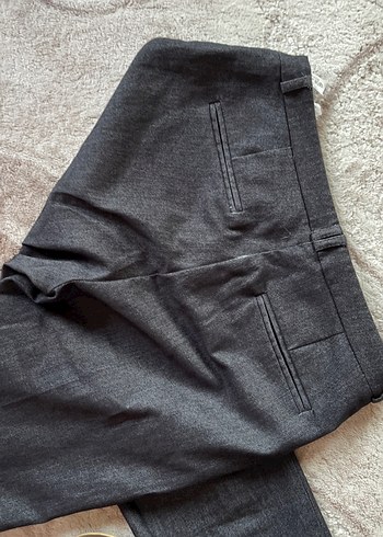 Gri Düğmeli Kadın Denim Pantolon - Görsel 4