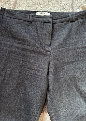 Gri Düğmeli Kadın Denim Pantolon - Görsel 3