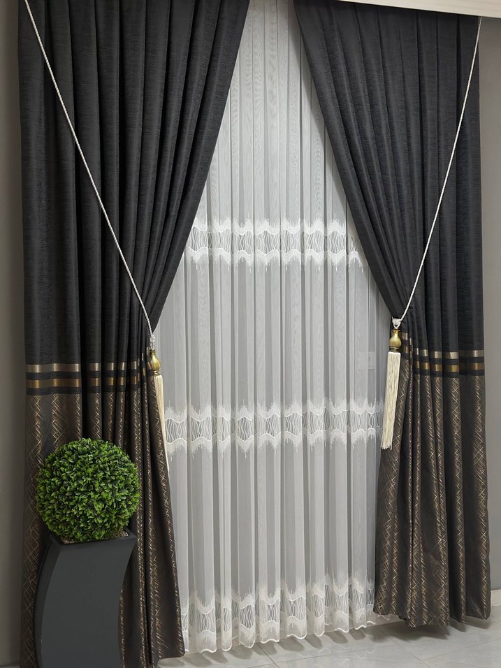 Bohem Beyaz İşlemeli Tül Perde - Görsel 3