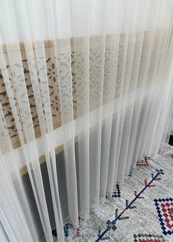 Altın Renkli Püsküllü Fon ve Tül Perde - Görsel 2