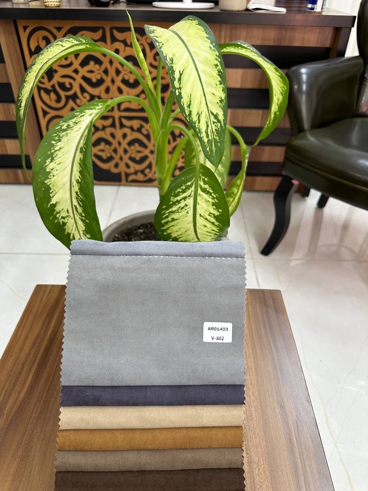 Gri Tonlarda kumaş fon perde - Görsel 3