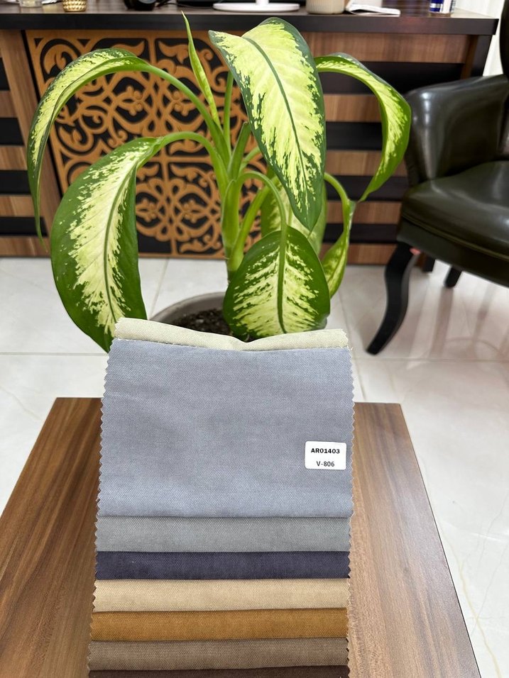 Gri Tonlarda kumaş fon perde - Görsel 2