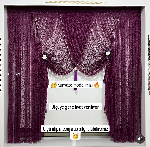 Tül kruvaze perde