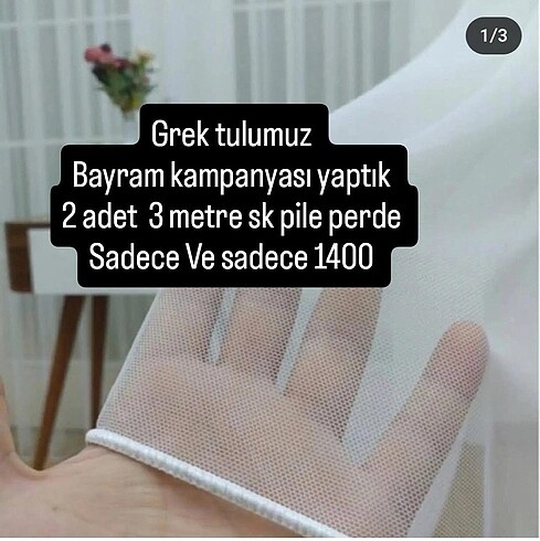Beden beyaz Renk Tül perde