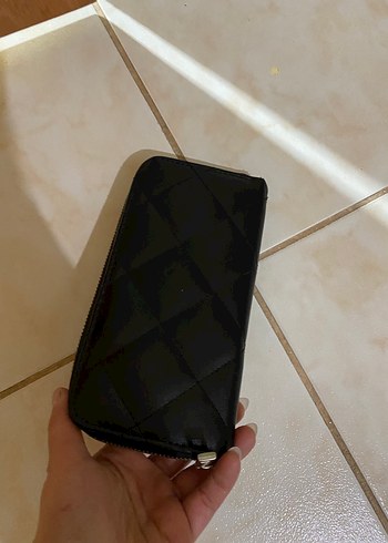 Siyah Deri Fermuarlı Kadın Cüzdanı - Görsel 2