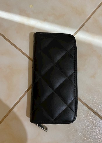 Siyah Deri Fermuarlı Kadın Cüzdanı - Görsel 3