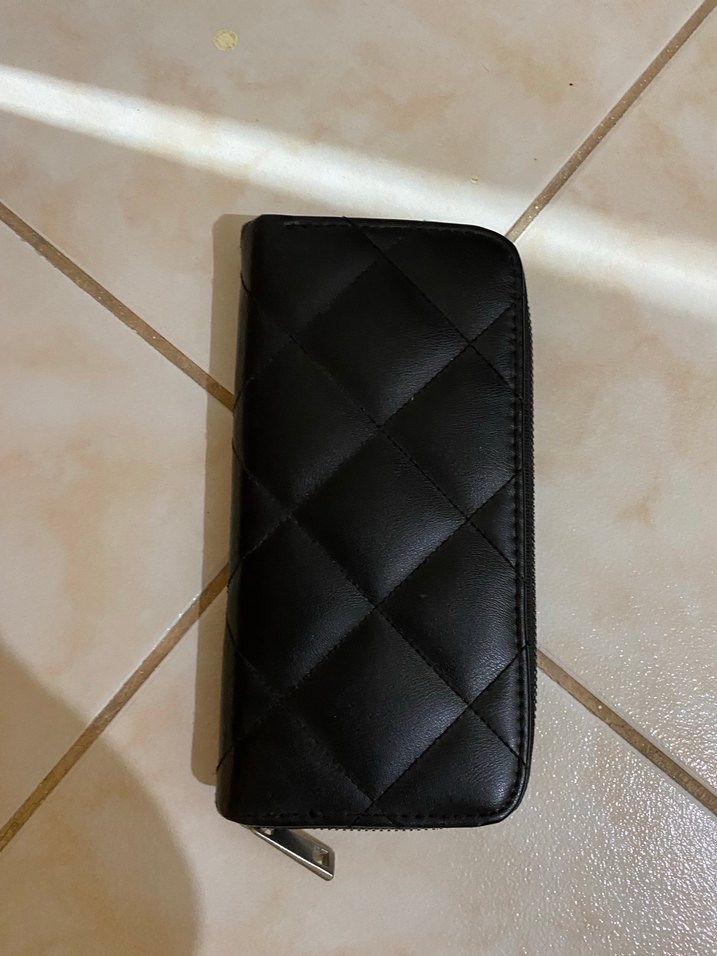 Siyah Deri Fermuarlı Kadın Cüzdanı - Görsel 3