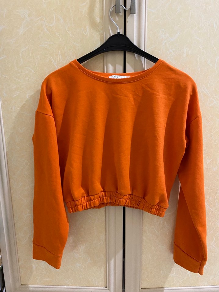 Turuncu Kadın Hamile Süet Gömlek - Görsel 3