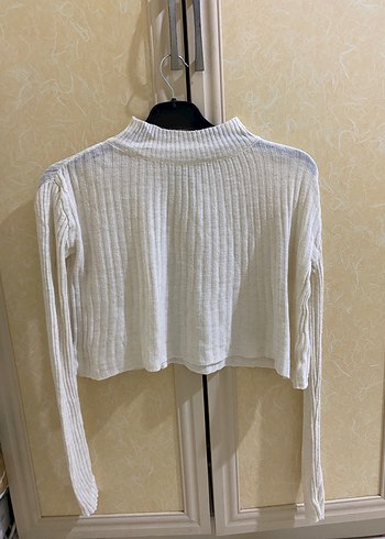 Beyaz Balıkçı Yaka Triko Kadın Kazak - Görsel 3