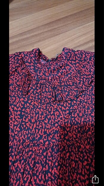 s Beden bordo Renk Zara leopar elbise