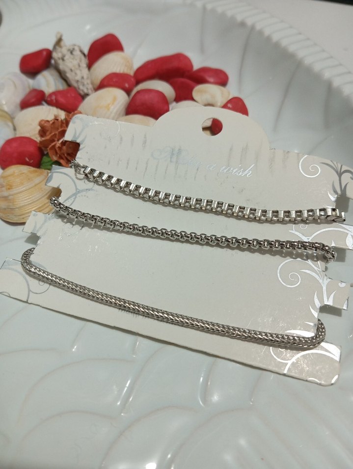 Gri Zincir Detaylı Kadın kombin bileklik - Görsel 3