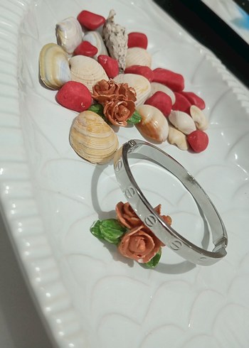 Altın Renkli Boncuklu Kadın çelik Bileklik - Görsel 5