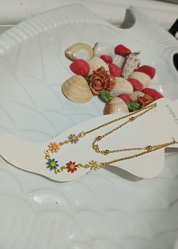 Altın Renkli Zincir Detaylı Kadın Halhal - Görsel 2