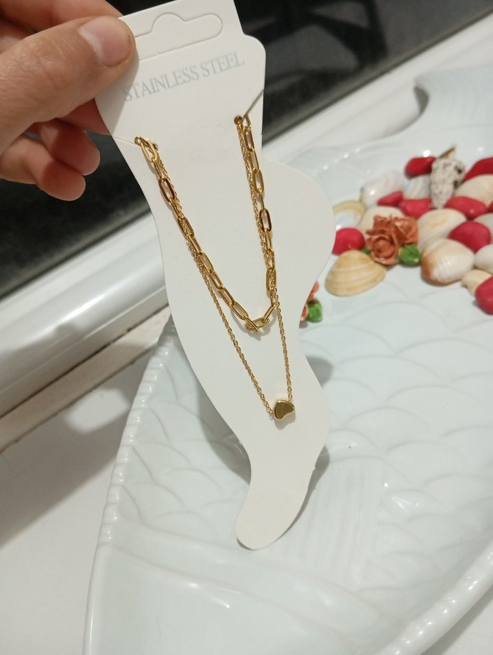 Altın Renkli Zincir Detaylı Kadın Halhal - Görsel 3