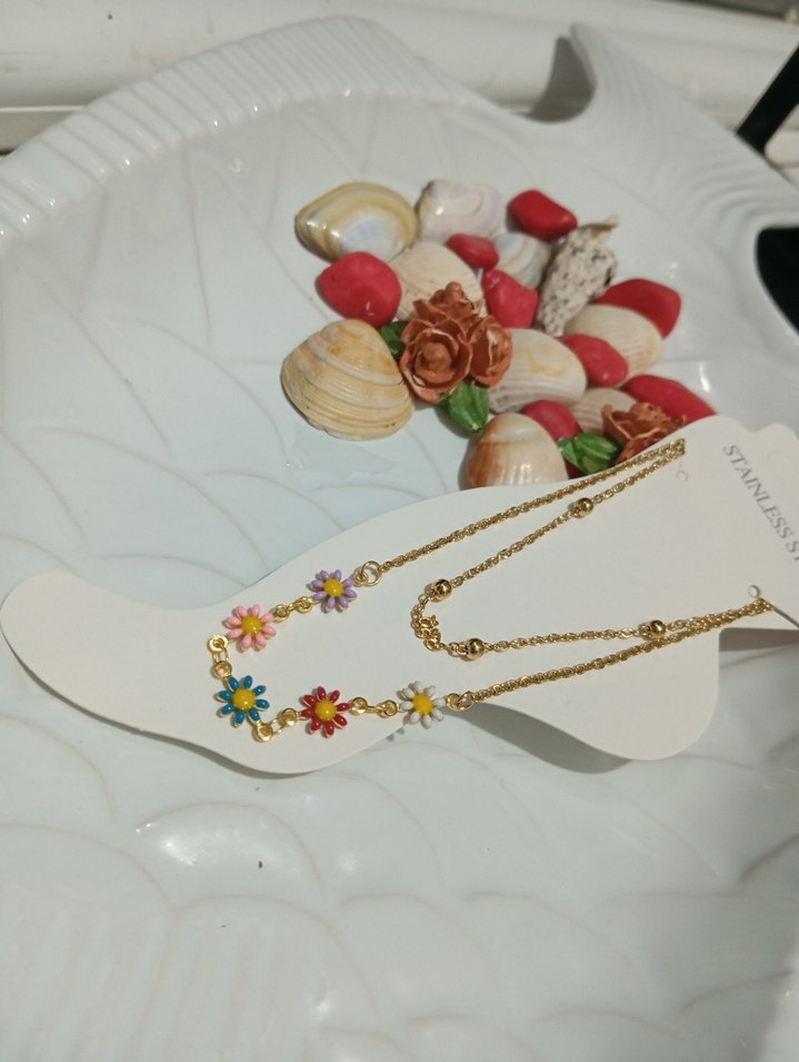 Altın Renkli Zincir Detaylı Kadın Halhal - Görsel 2