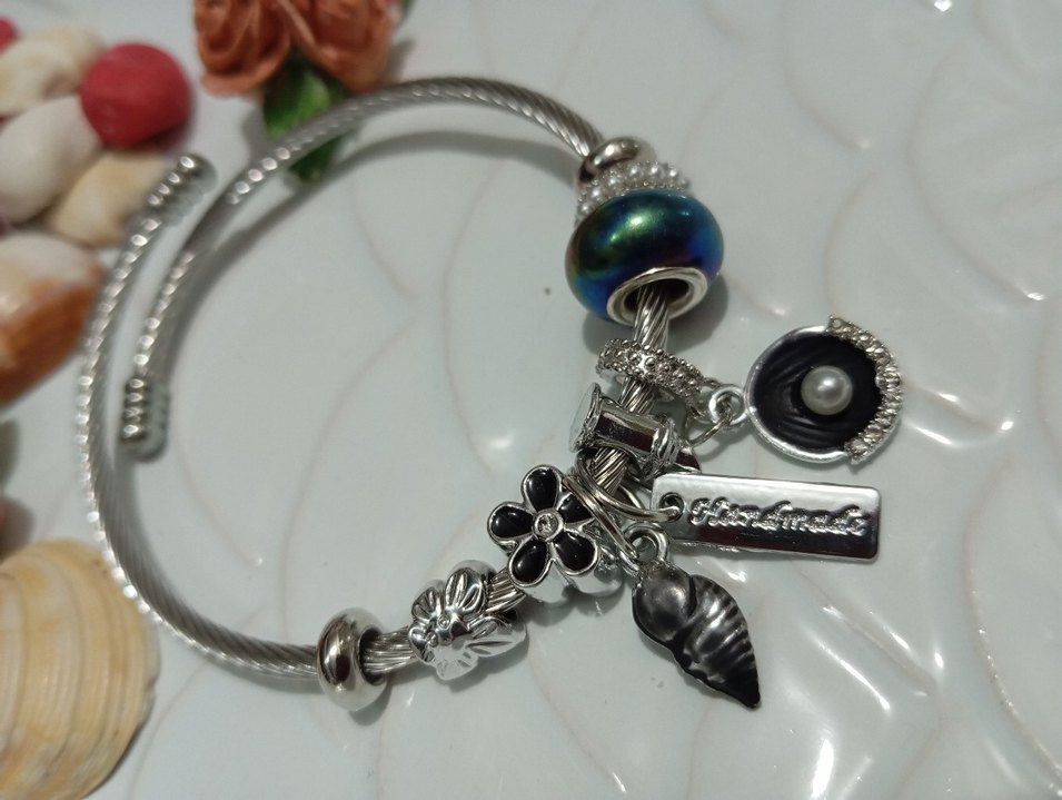 Renkli Zincir Detaylı Bohem pandora Bileklik - Görsel 2