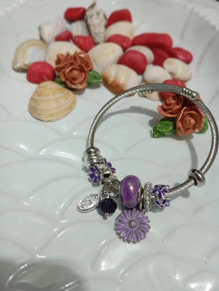 Renkli Zincir Detaylı Bohem pandora Bileklik - Görsel 4