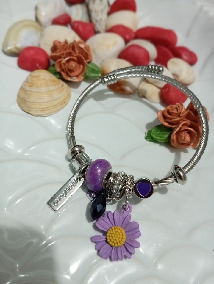 Renkli Zincir Detaylı Bohem pandora Bileklik - Görsel 5