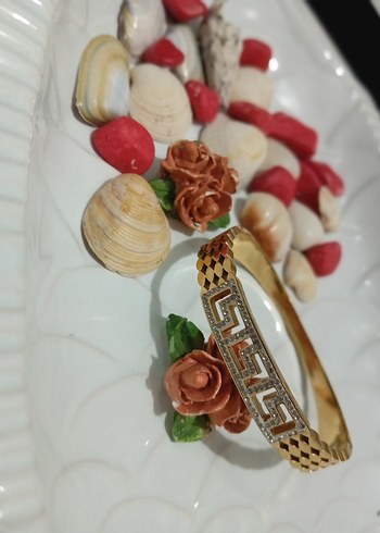 Altın Renkli Elastik Kadın çelik Bileklik Seti - Görsel 3