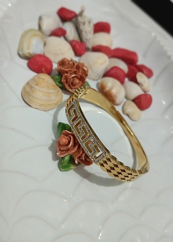 Altın Renkli Elastik Kadın çelik Bileklik Seti - Görsel 9