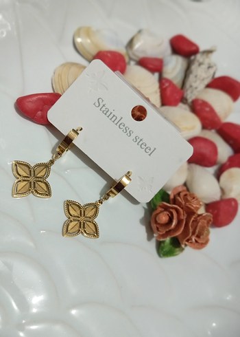 Mini Bohem Altın Renkli çelik 1. sınıf kalite küpeler - Görsel 14