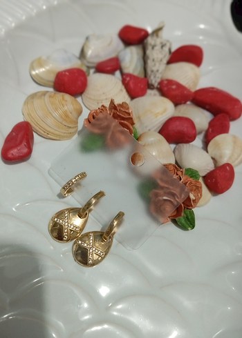American Vintage Mini Bohem Altın Renkli çelik 1. sınıf kalite küpeler