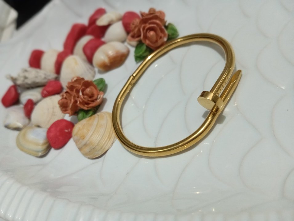 Altın Renk çivi çelik Kadın Bileklik - Görsel 2