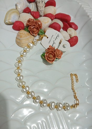 Çiçek Desenli Bohem Boncuklu Kadın Bileklik - Görsel 2