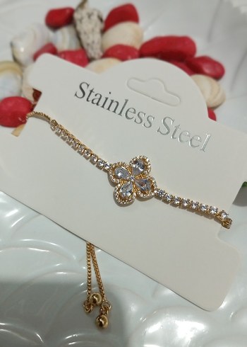 Altın Renkli Kadın su yolu Çelik Bileklik - Görsel 11