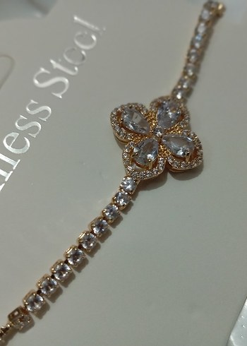 Altın Renkli Kadın su yolu Çelik Bileklik - Görsel 10