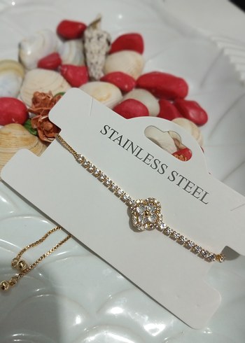 Altın Renkli Kadın su yolu Çelik Bileklik - Görsel 6