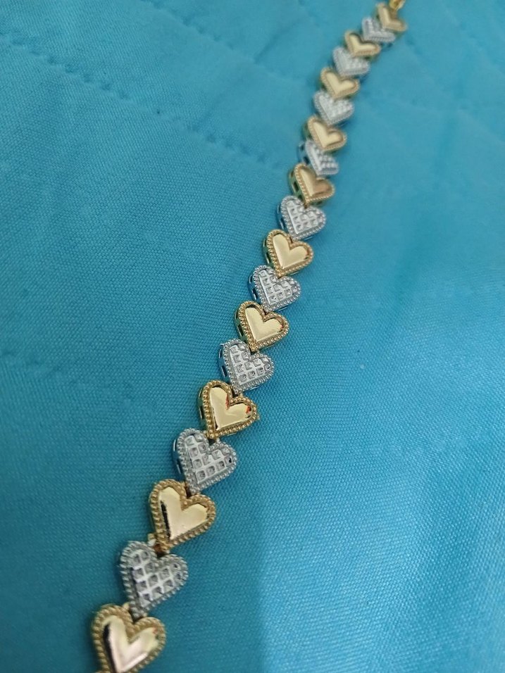 zirkon taşlı kalp bileklik - Görsel 2