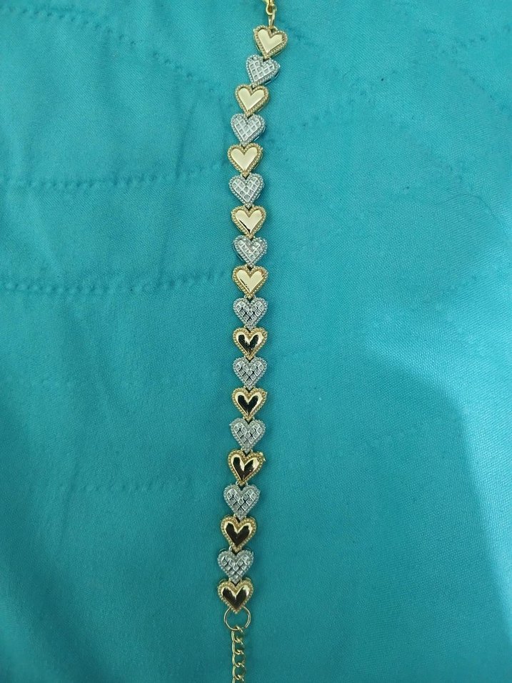 zirkon taşlı kalp bileklik - Görsel 4