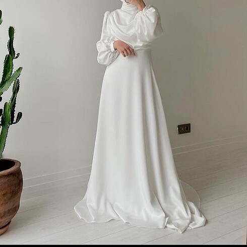 38 Beden beyaz Renk House of zarif Farah model nikah elbisesi gelinlik