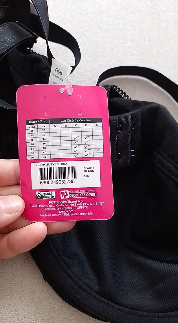 Siyah Goth Tarzı 90D Midi Sütyen - Görsel 3