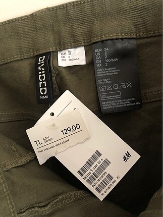 34 Beden haki Renk H&m haki kargo pantolon