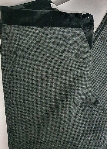 Mango Kadife Detaylı Kumaş Pantolon