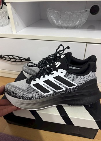 Erkek Adidas Gri Zebra Desenli Bağcıklı Spor Ayakkabı - Görsel 2