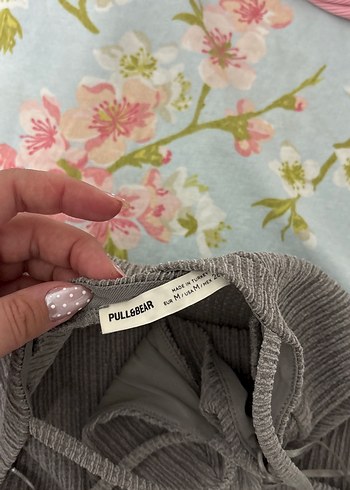 Pull and Bear Gri Uzun Askılı Triko Elbise