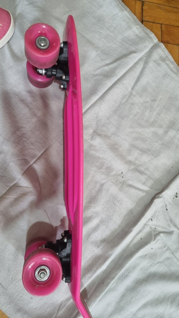 Renkli Desenli Pembe Çocuk Kaykay - Görsel 2