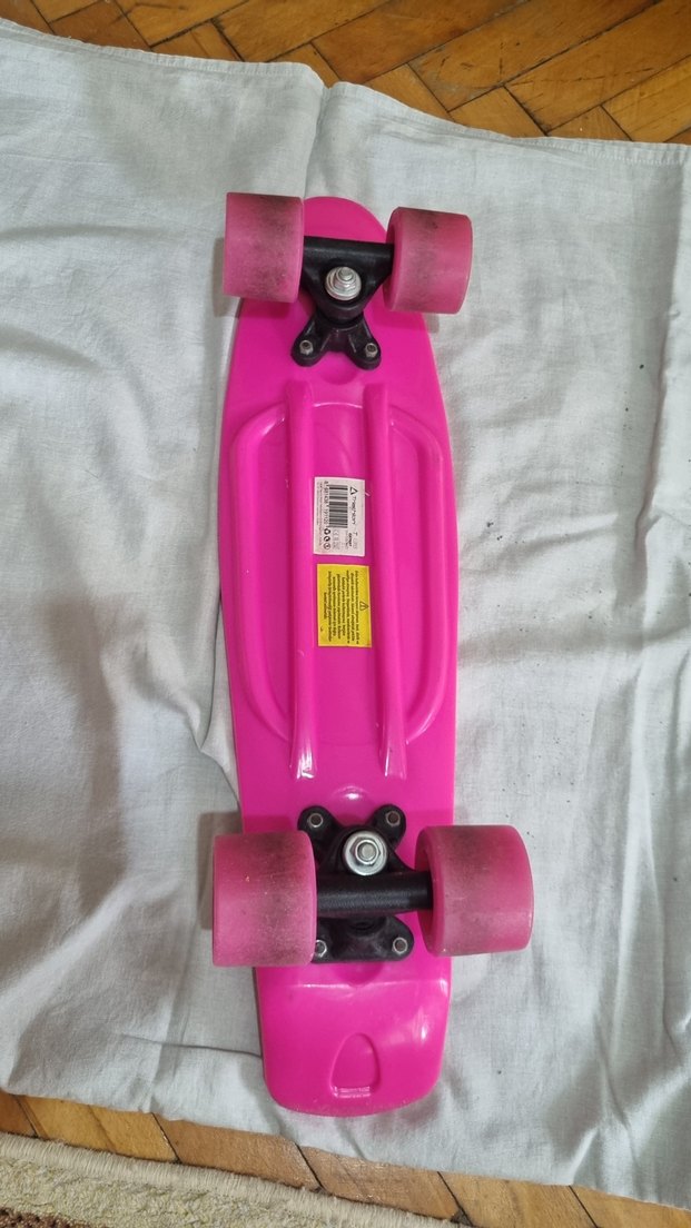 Renkli Desenli Pembe Çocuk Kaykay - Görsel 4