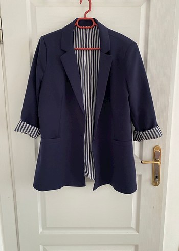 Trendyol & Milla Düğmeli Lacivert Kadın Midi Blazer