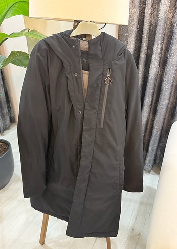 Siyah Erkek Midi Boy Kapüşonlu Kaban - Görsel 3