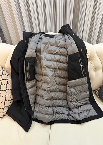 Siyah Erkek Midi Boy Kapüşonlu Kaban - Görsel 2