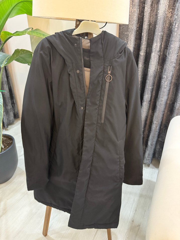 Siyah Erkek Midi Boy Kapüşonlu Kaban - Görsel 3